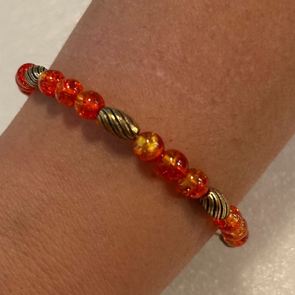 VTG Alex and Ani Tangerine Watercolor Bangle